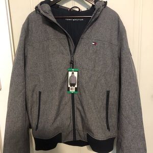 Grey Tommy Hilfiger Coat - Size XL